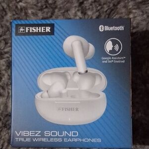 Fisher White True Wireless Earphones